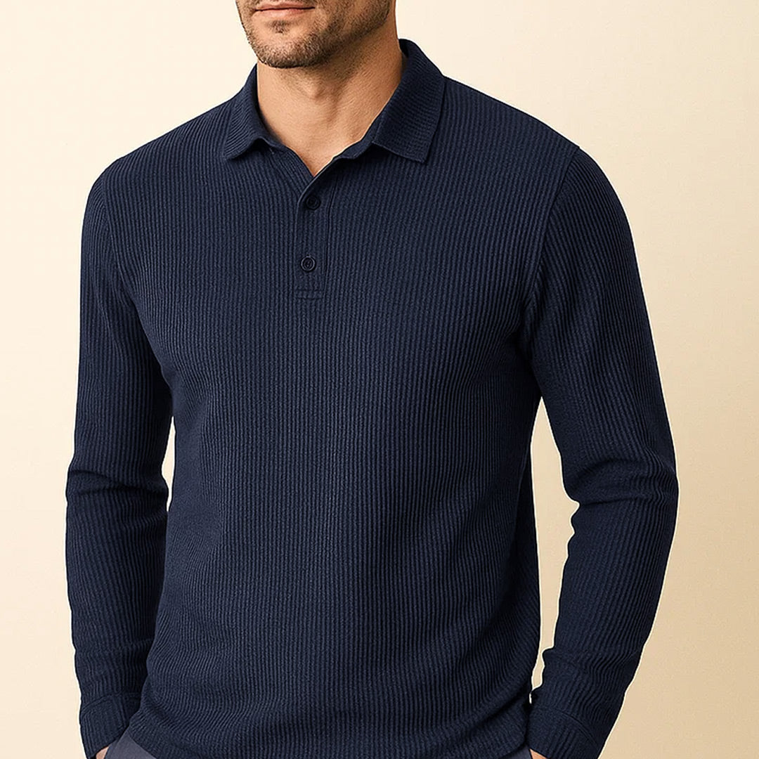 Lusso - Polo manches longues ultra-confortable pour homme